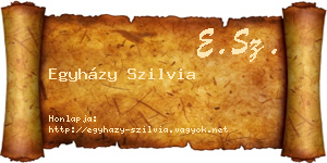 Egyházy Szilvia névjegykártya